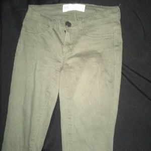 olive green skinny jeans